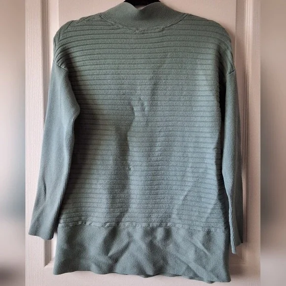 Soft Surroundings XS Bohème Pullover Sweater V-Neck Long Sleeve Ribbed Texture - Picture 2 of 4